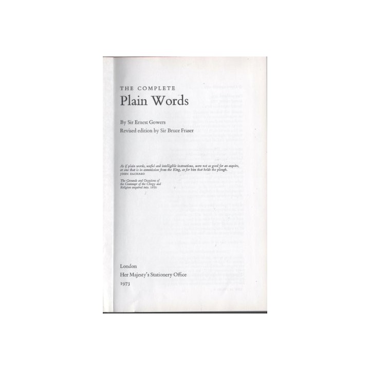 The Complete Plain Words